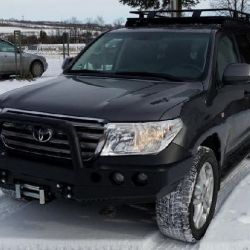 Передній бампер з пластиною під лебідку, Toyota Land Cruiser J200 (2008-2016), з кенгурятником